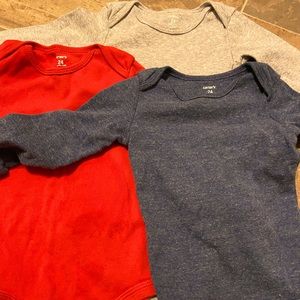 3pk Boys Long Sleeve Onesies (24m)